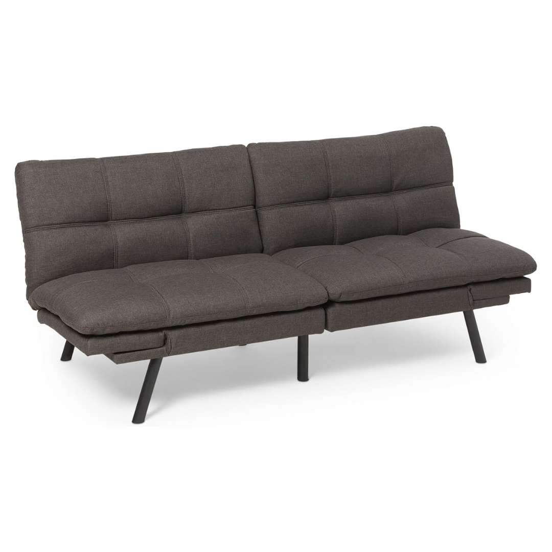 Amazon Basics Convertible Memory Foam Futon Sofa Bed