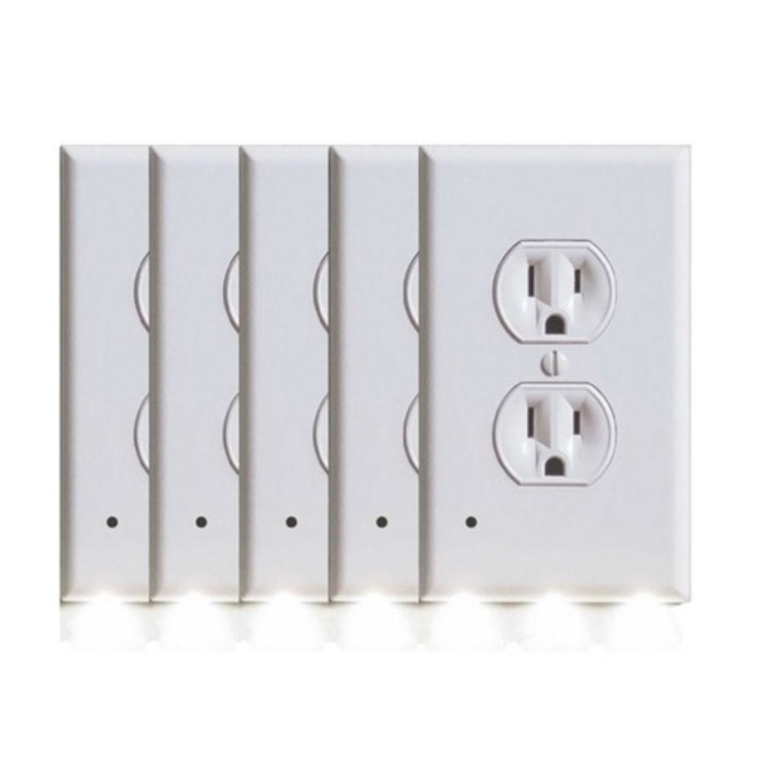 5-Pack Marquee Home Outlet Covers with LED Night Lights