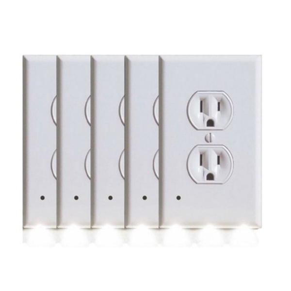5-Pack Marquee Home Outlet Covers with LED Night Lights