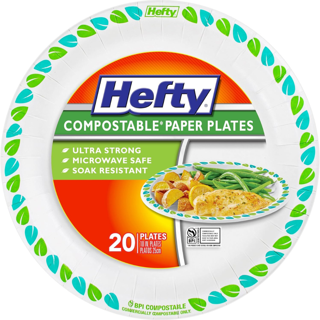 20-Ct Hefty 10" Compostable Plates