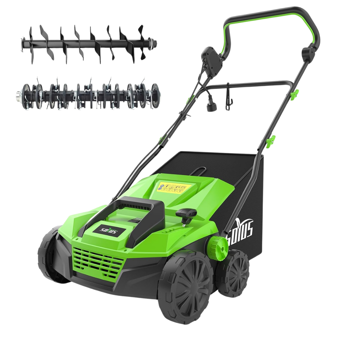 SOYUS 15" 13-Amp Electric Corded Dethatcher & Scarifier