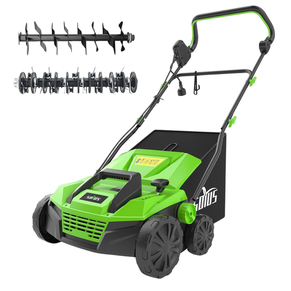 SOYUS 15" 13-Amp Electric Corded Dethatcher & Scarifier