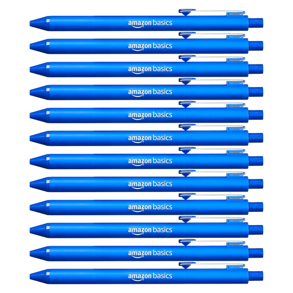 12-Pack Amazon Basics Retractable Ballpoint Pens