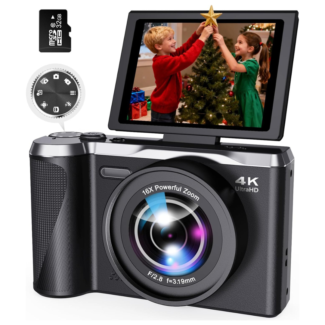 Kasukani DC11 56MP 4K Ultra HD Camera With 32GB SD Card