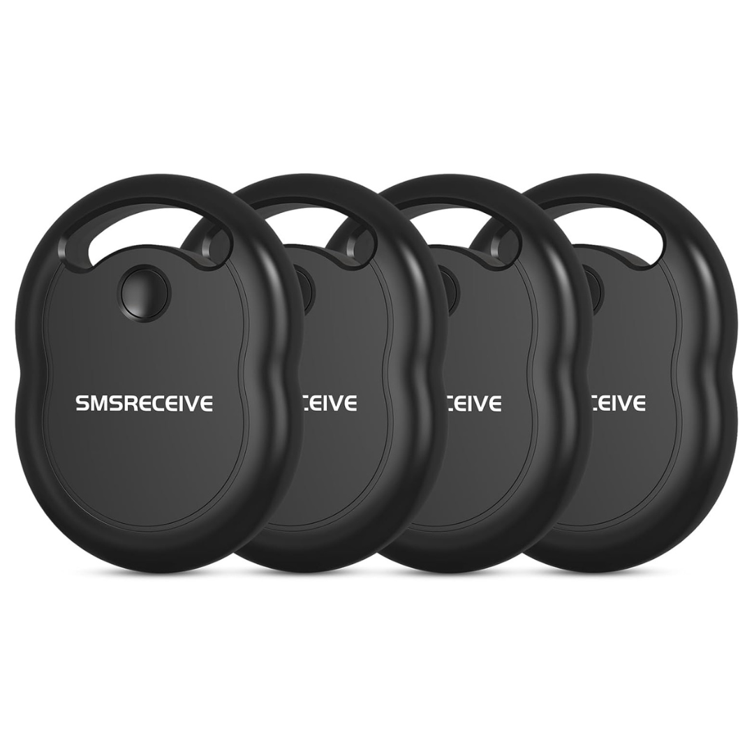 4-Pack Smsreceive Apple MFi Certified Smart Bluetooth Tracker Tags