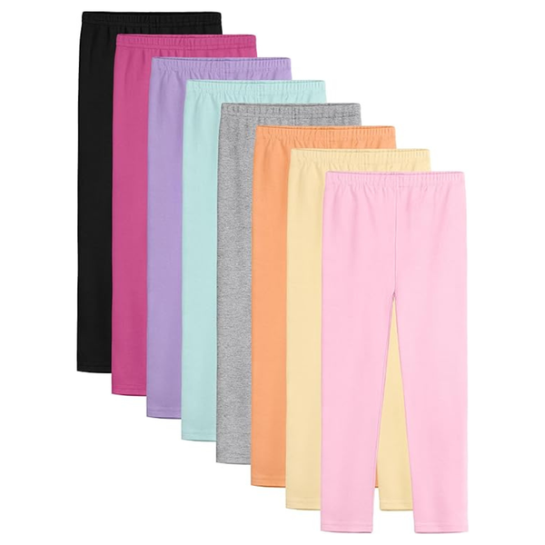 8-Pack Girls Cotton Leggings