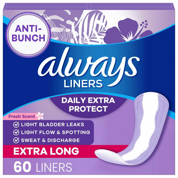 60-Count Always Daily Extra Long Scented Panty Liners