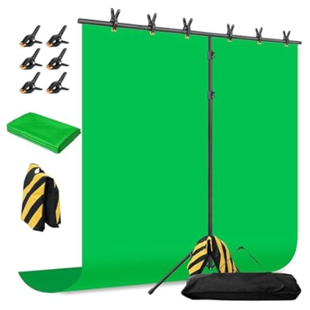 Coliflor 8 x 5.3ft Green Screen Backdrop With Stand