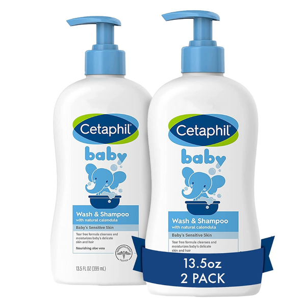 2-Pack 13.5oz Cetaphil Baby Wash & Shampoo