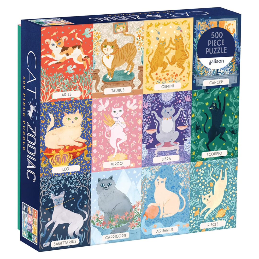 500-Piece Galison Cat Zodiac Thick And Sturdy Puzzle
