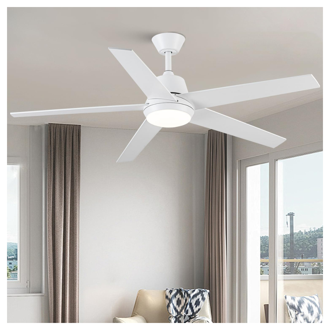 52" Modern Ceiling Fans With Lights & Remote
