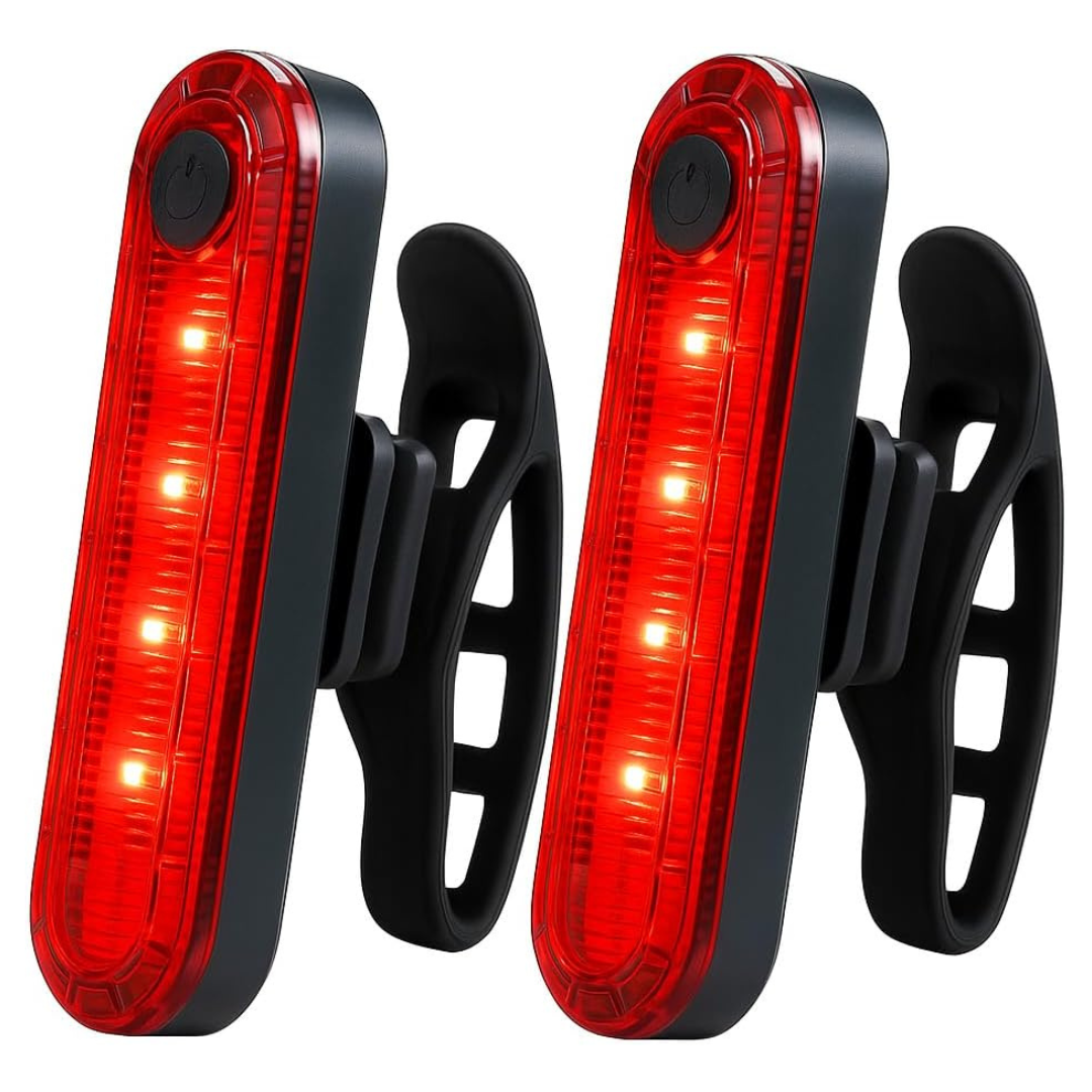 2-Pack USB Rechargeable Waterproof Bike Tail Light