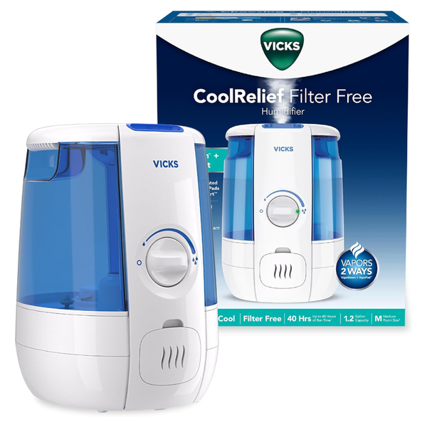 Vicks CoolRelief Cool Mist Small To Medium Room Vaporizer Humidifier