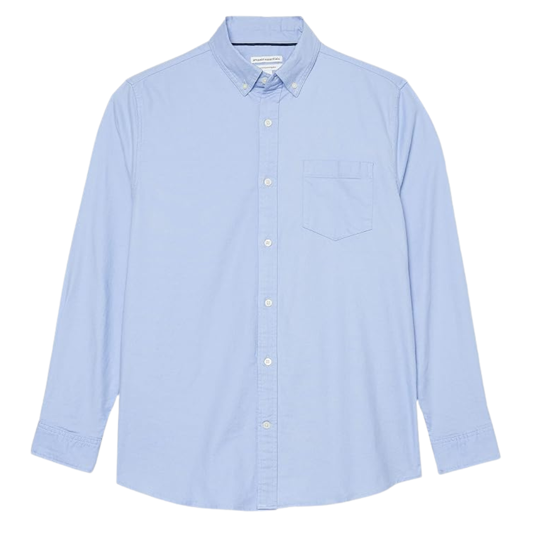 Amazon Essentials Men's Long Sleeve Shirt (Powder Blue)