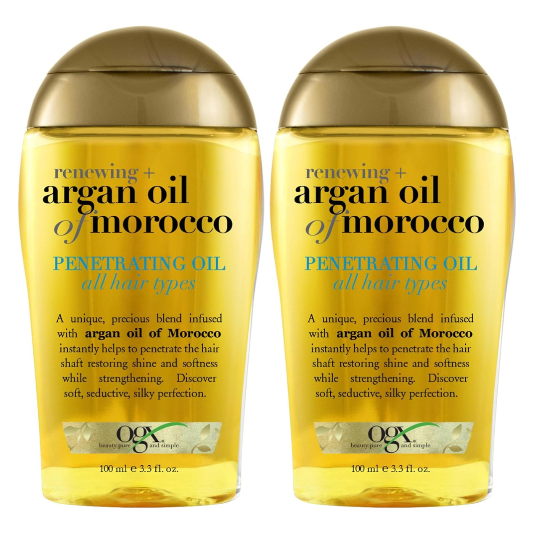 2-Pack OGX Renewing + Argan Oil of Morocco Penetrating Hair Oil Treatment, 3.3 fl oz