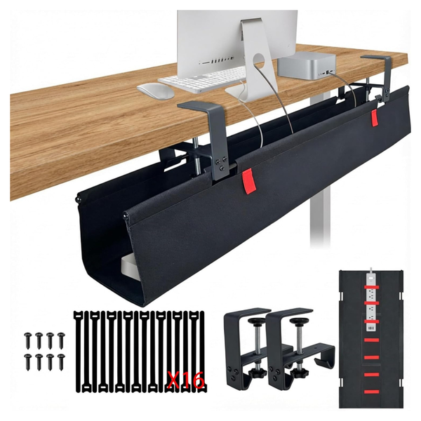 Under Desk Cable Management With Silicone Pads