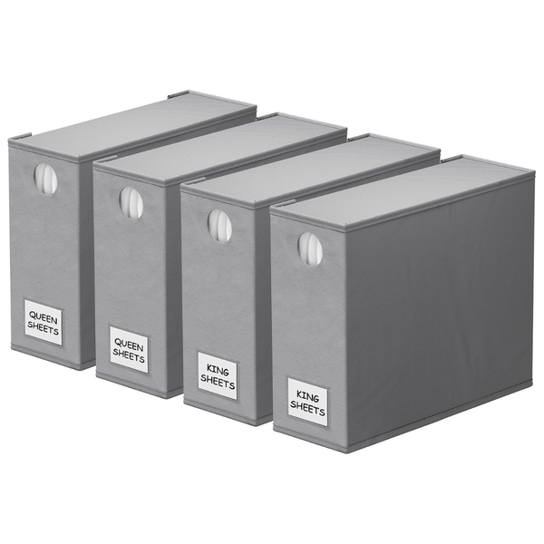 4-Pack SpaceAid Queen & King Size Bed Sheet Organizers And Storage