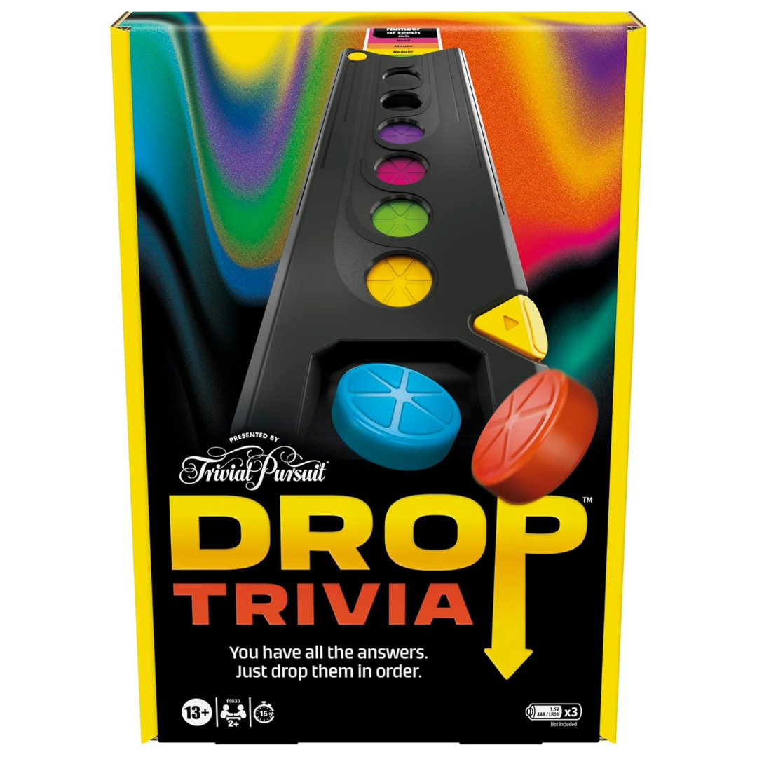 Hasbro Gaming Electronic Drop Trivia Party Game With Voice & Sounds
