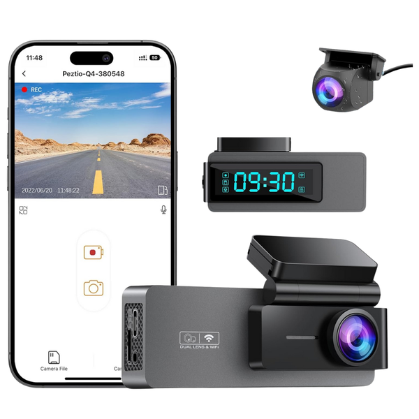 4K Single Front Dashcam + 2K & 1080P Front & Rear Dual Dashcams + 64GB SD Card