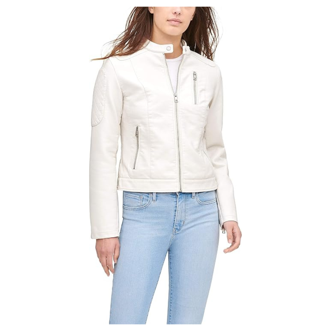 Levi's Women's Size Faux Leather Motocross Racer Jacket (Standard And Plus)