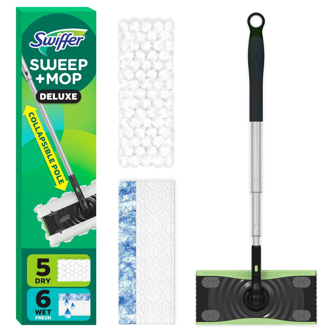 2-in-1 Floor Mopping And Sweeping Kit