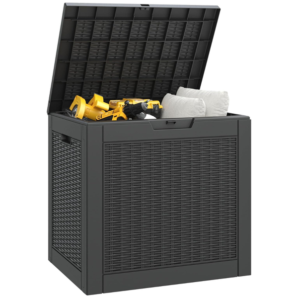 30 Gallon Outdoor Storage Deck Box With Lockable Lid