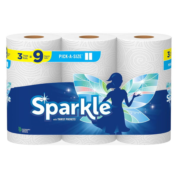 3-Pack 165-sheet SPARKLE Pick-A-Size Paper Towels