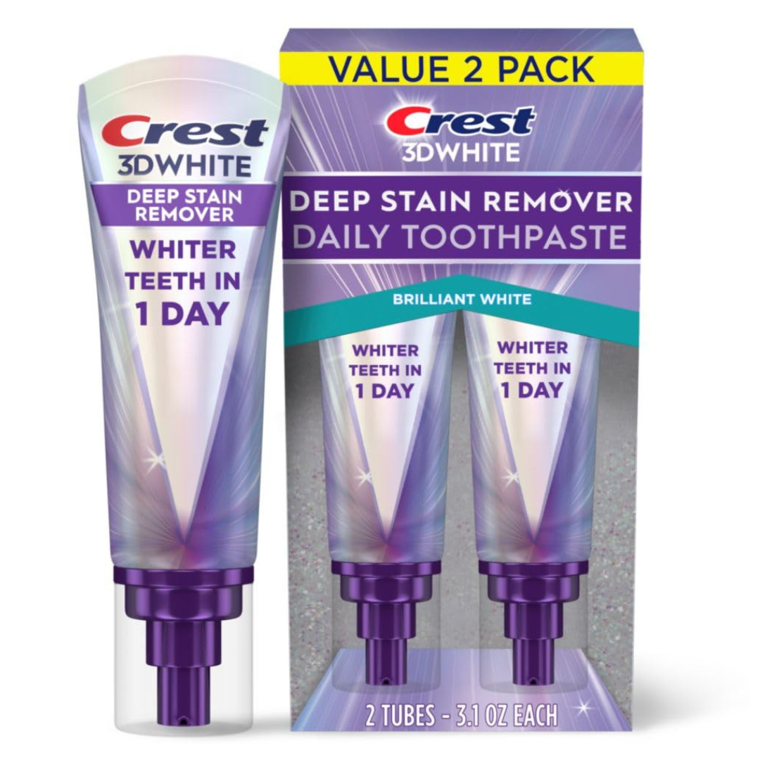 2-Pack 3.1-Oz Crest 3DWhite Brilliance Deep Stain Remover Toothpaste