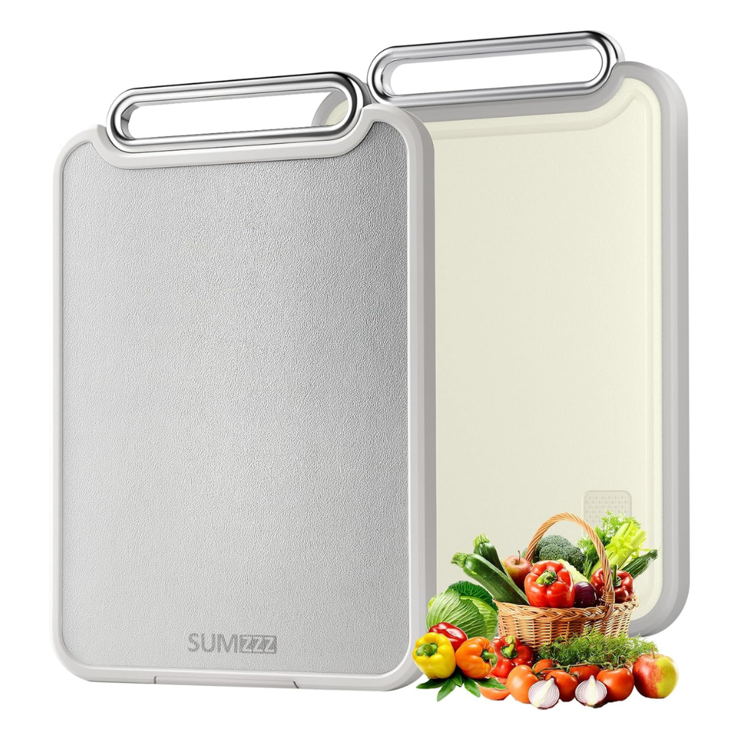 16 x 11 2-in-1 Double-Sided Stainless Steel Cutting Board