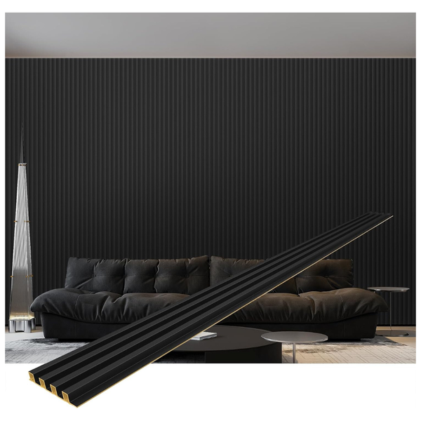 8-Pack WPC 96" x 6.6" Decorative Acoustic Slats 3D Wall Panels