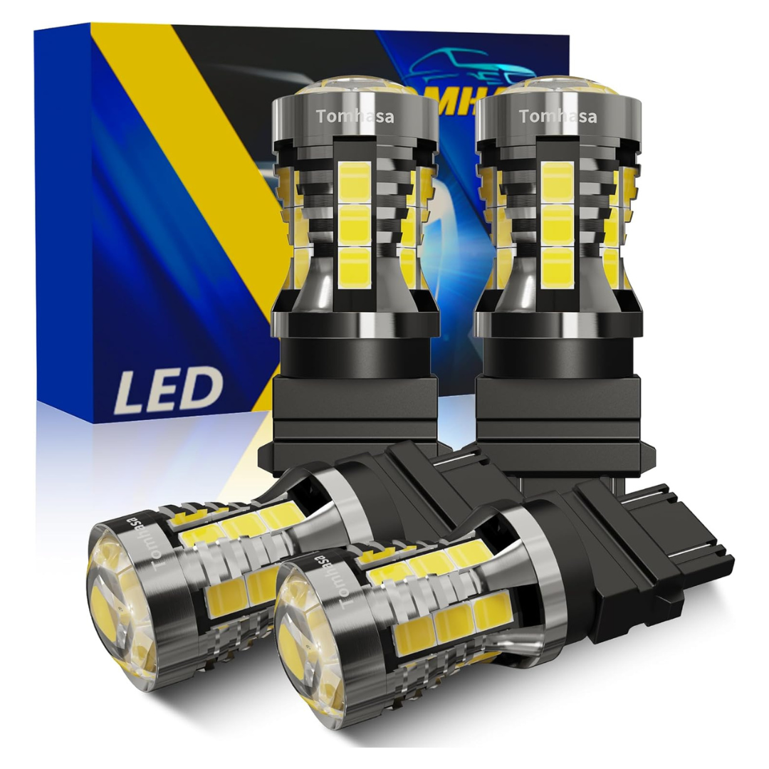 4-Pack Tomhasa 3157 LED Bulbs for Backup Reverse Light