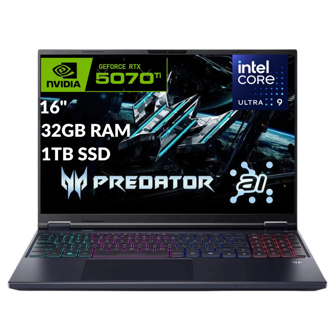 Acer Predator Helios Neo 16 AI 16" Gaming Laptop (Core Ultra 9 275HX / 32GB RAM / 1TB SSD) [Certified Refurb]