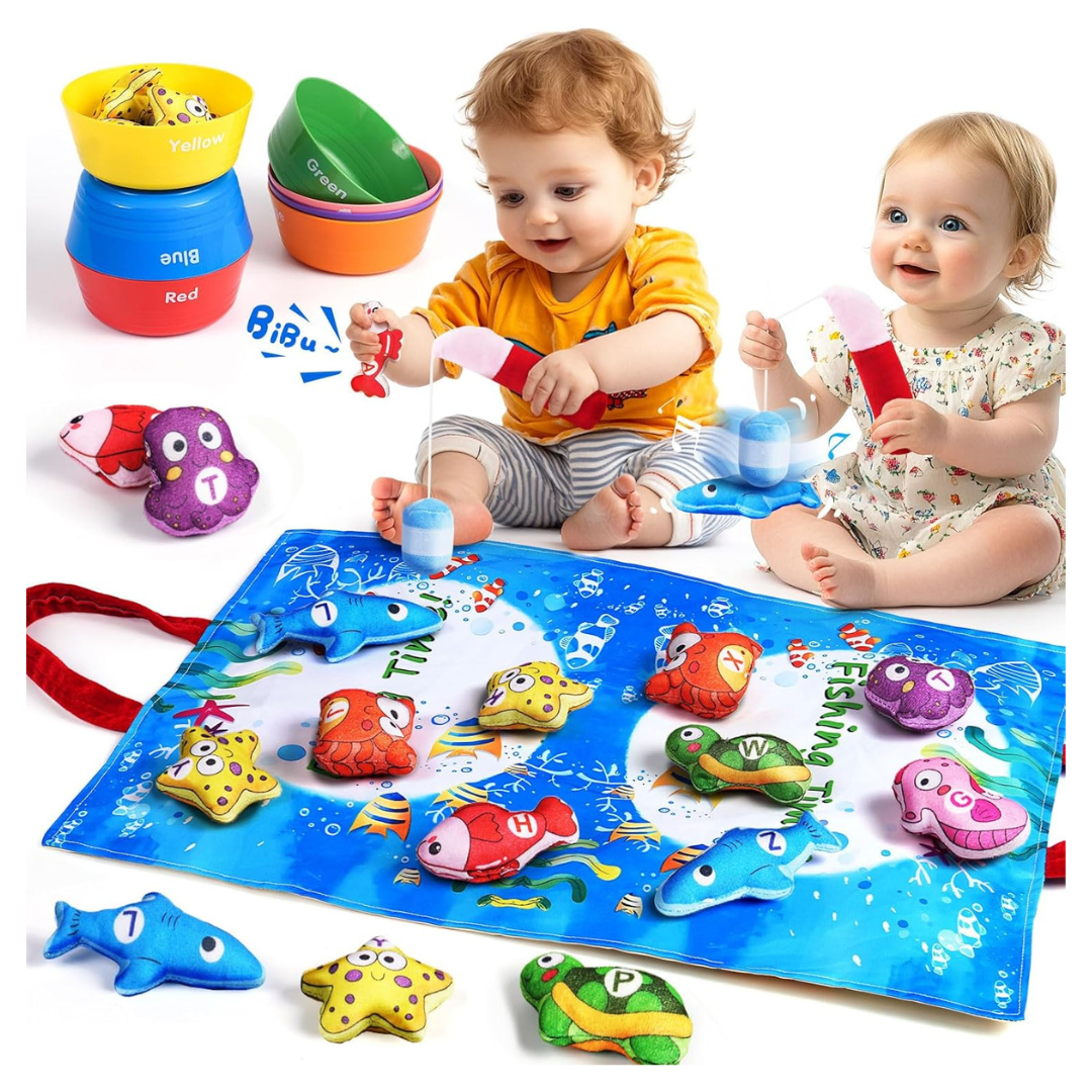 26-Piece Alphabet Sea Animal Set With 7 Color Bowls