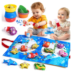 26-Piece Alphabet Sea Animal Set With 7 Color Bowls