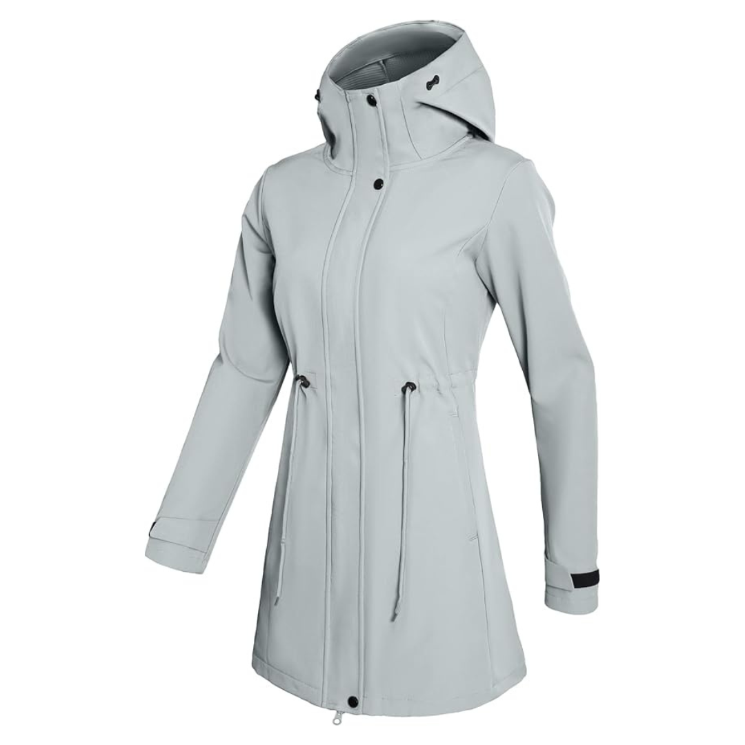 Women's Softshell Waterproof Windbreaker Long Jacket (Various)