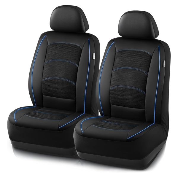 Leather Front Comforts Car Seat Covers With Piping