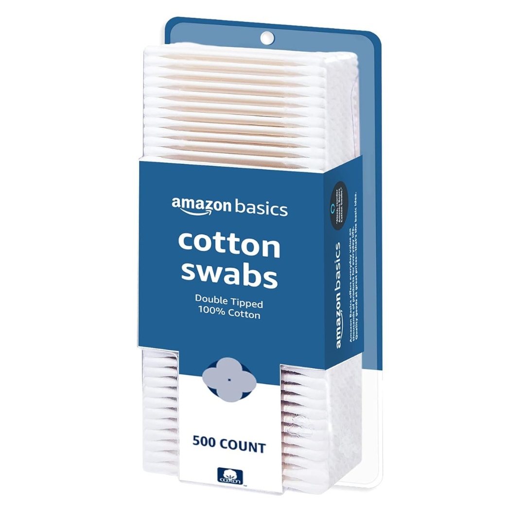 500-Count Amazon Basics Cotton Swabs