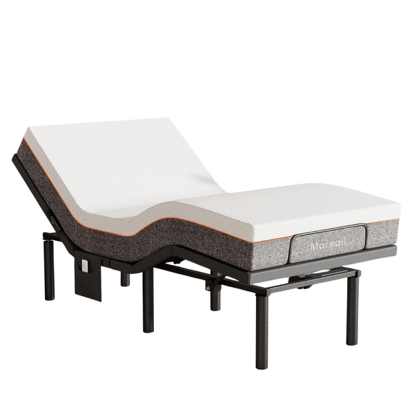 Marsail Queen Size Adjustable Bed Frame + 10" Mattress