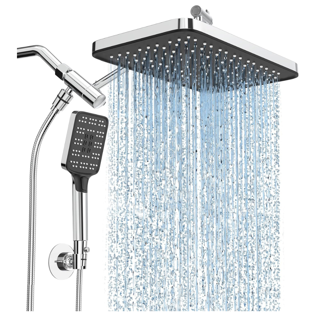 High Pressure Rain Handheld Shower Head Combo Set