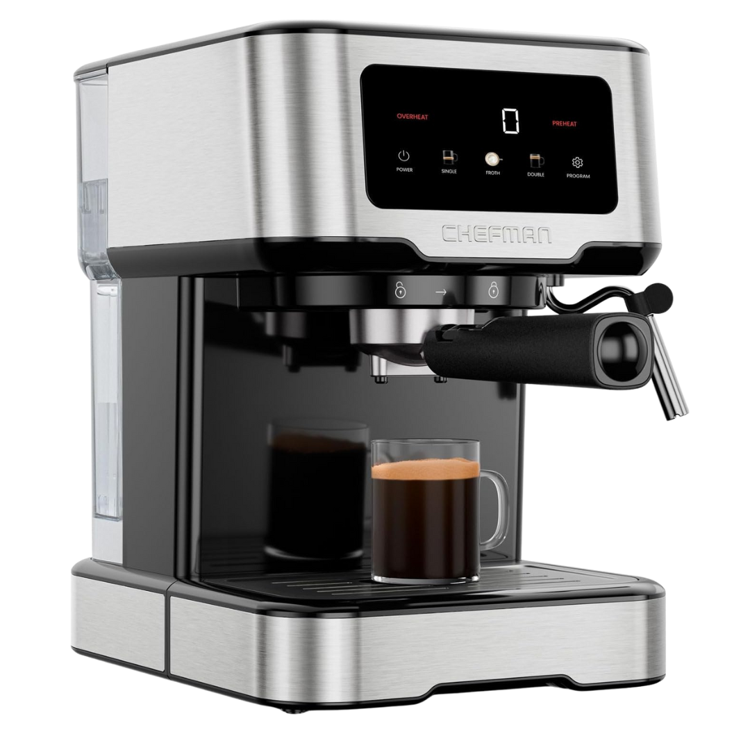 Chefman CraftBrew 15-Bar Pump Digital Espresso Machine