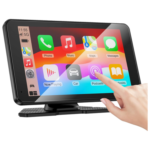 7" Portable Carplay Screen With Wireless Android Auto & Backup Camera