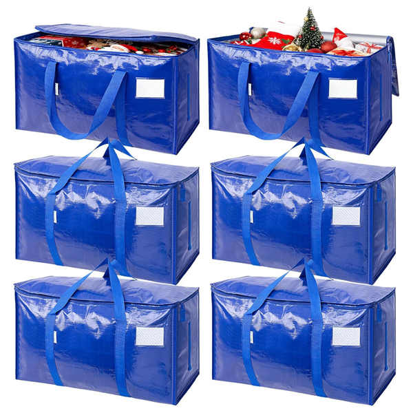 6-Pack Extra Large Moving Storage Bags With Zippers