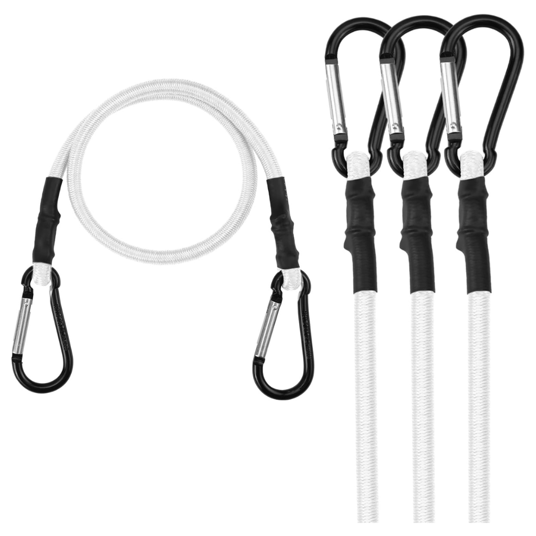 4-Pack 24" Bungee Cords With Hooks Strong Elastic (Various)