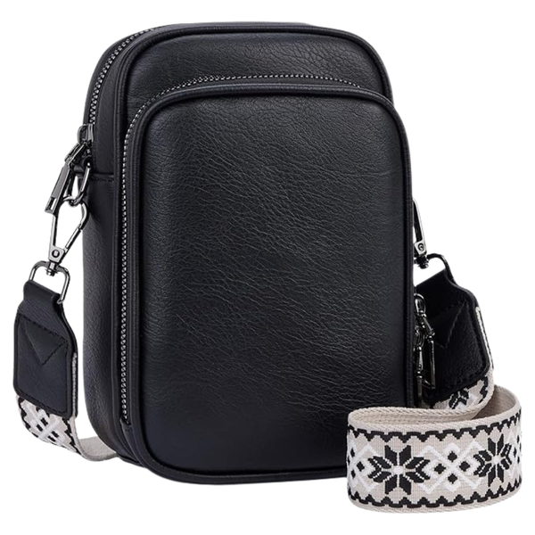Small RFID Crossbody Bag W/ Triple Compartment (Various)