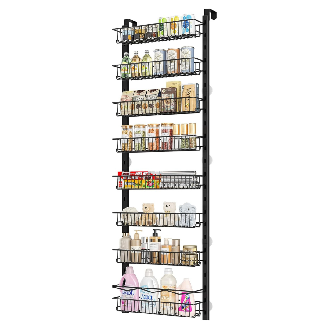 8-Tier Over The Door Pantry Spice Rack Organizer