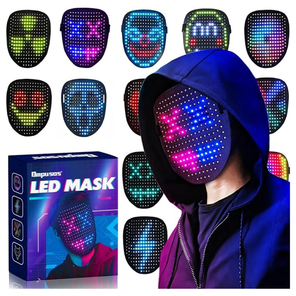 Ompusos LED Mask Light Up Mask With Gesture Sensing