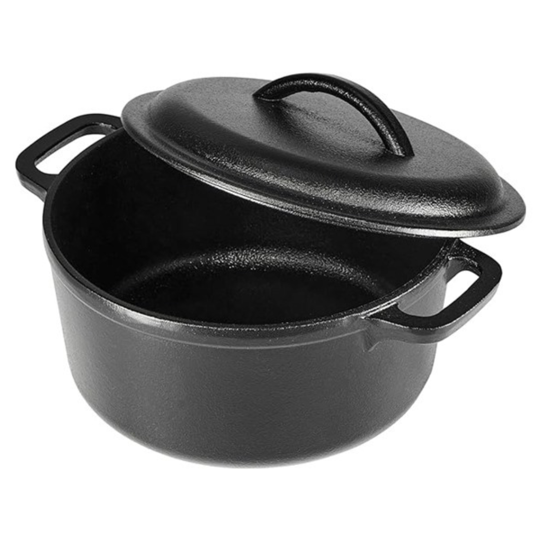 Amazon Basics 2-Qt. Cast Iron Dutch Oven Pot With Lid
