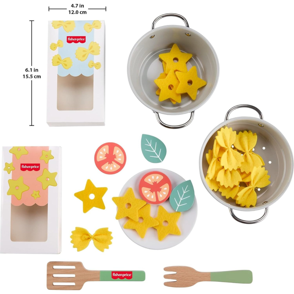 31-Pieces Fisher-Price Wood Pretend Cooking Set