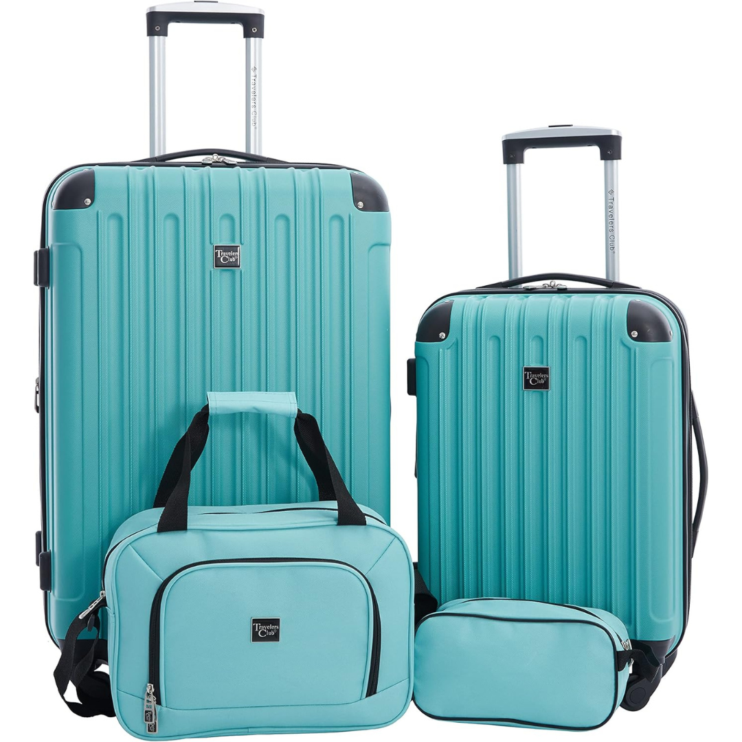 4-Piece Travelers Club Midtown Hardside Luggage Travel Set