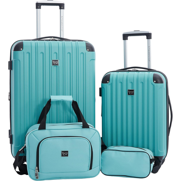 4-Piece Travelers Club Midtown Hardside Luggage Travel Set